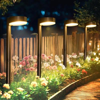 TEMU 8pcs Solar Lights Outdoor Garden With 12 Leds And Auto , Up To 12 Hrs Solar Pathway Lights Outdoor Garden Ornaments For Yard Patio Pathway Decorations Image