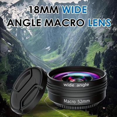 TEMU Wide Angle Macro Lens, Camera 49mm 52mm 58mm Universal Conversion Lens Professional Optical Glass Camera Close Up Lens, For For For 49mm 52mm 58mm Mount Camera