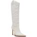 Kinzee Stiletto Western Tall Dress Boots - White - Steve Madden Boots