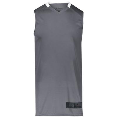 Augusta Sportswear 1732 Athletic Women's Step-Back Basketball Jersey T-Shirt in Graphite Grey size 2XL | Polyester