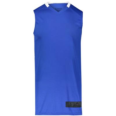 Augusta Sportswear 1731 Athletic Youth Step-Back Basketball Jersey T-Shirt in Royal/White size Small | Polyester