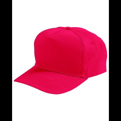 Augusta Sportswear 6207 Youth Five-Panel Cotton Twill Cap in Red