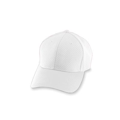 Augusta Sportswear 6236 Youth Athletic Mesh Cap in White | Polyester