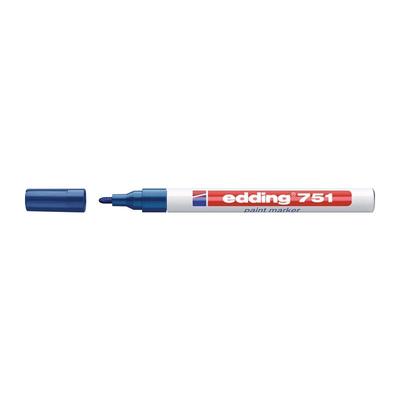 4-751003 Lackmarker 751 blau Strichbreite 1-2 mm Rundspitze - Edding Image