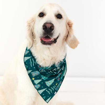 Green Twinkling Trees Pet Bandana - M/L