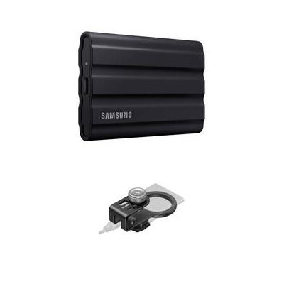 Samsung 4TB T7 Shield Portable SSD (Black) with MagSafe/Cold Shoe SSD Holder MU-PE4T0S/AM