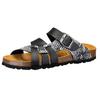 Pantolette LICO "Pantolette Bioline Flora", Gr. 41, schwarz, Synthetik, Schuhe