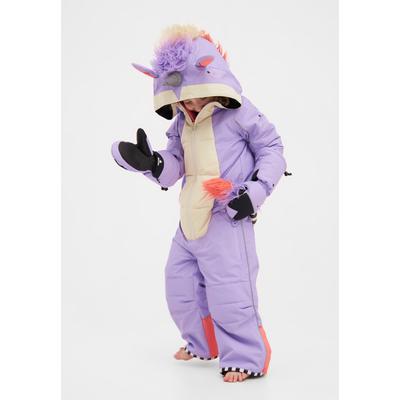 Schneeoverall WEEDO "UNIDO" Gr. 92/104, lila (violet + sandshell) Mädchen Overalls Mitwachsender Schneeanzug