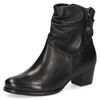 Stiefelette CAPRICE, Damen, Gr. 38, schwarz, Nappaleder, klassisch, Schuhe, Blockabsatz, Businesschuh mit Zierreißverschluss außen