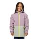 Outdoorjacke JACK WOLFSKIN "SNOWY DAYS JACKET K", Kinder, Gr. 164, lila (wild blossom), Obermaterial: 100% Polyester, sportlich, hoch geschlossener Ausschnitt, Jacken, Winterjacke leicht,wetterfest und isolierend