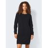 Strickkleid NOISY MAY "NMSIESTA L/S O-NECK KNIT DRESS NOOS", Damen, Gr. XS, N-Gr, schwarz, Rippstrick, Obermaterial: 50% Baumwolle, 50% Polyacryl, unifarben, casual, Rundhals, Langarm, Kleider