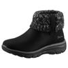 Schlupfboots SKECHERS "EASY GOING-COZY WEATHER", Damen, Gr. 35, schwarz, Velourslederimitat, Wolle, casual, Schuhe, Schlupfstiefel, Winterstiefel, Boots mit Warmfutter