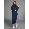 Strickkleid HECHTER PARIS, Damen, Gr. 34, N-Gr, blau (navy), Feinstrick, Obermaterial: 50% Viskose, 28% Polyester, 22% Polyamid, unifarben, feminin, figurumspielend wadenlang, hoch geschlossener Ausschnitt, Langarm Raglanärmel extrabreites Bündchen,...