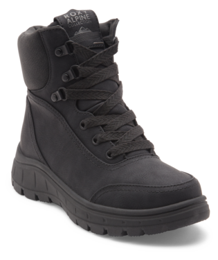Schnürboots ROXY "KARMEL", Damen, Gr. 41, schwarz (anthrazit, schwarz), Synthetik, unifarben, Schuhe, Winterstiefel, Schnürstiefel, Winterschuhe, gefüttert Image