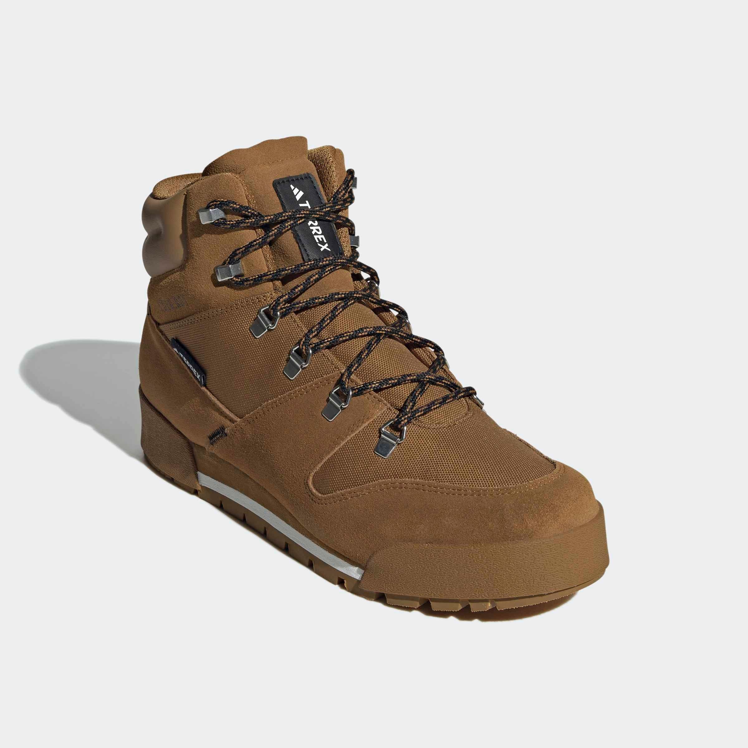Winterboots ADIDAS TERREX "SNOWPITCH COLD.RDY", Damen, Gr. 42,5, braun (bronze strata, bronze strata, semi impact orange), Synthetik, Textil, Schuhe, Winterschuhe, Winterstiefel, Snowboots, wasserdicht