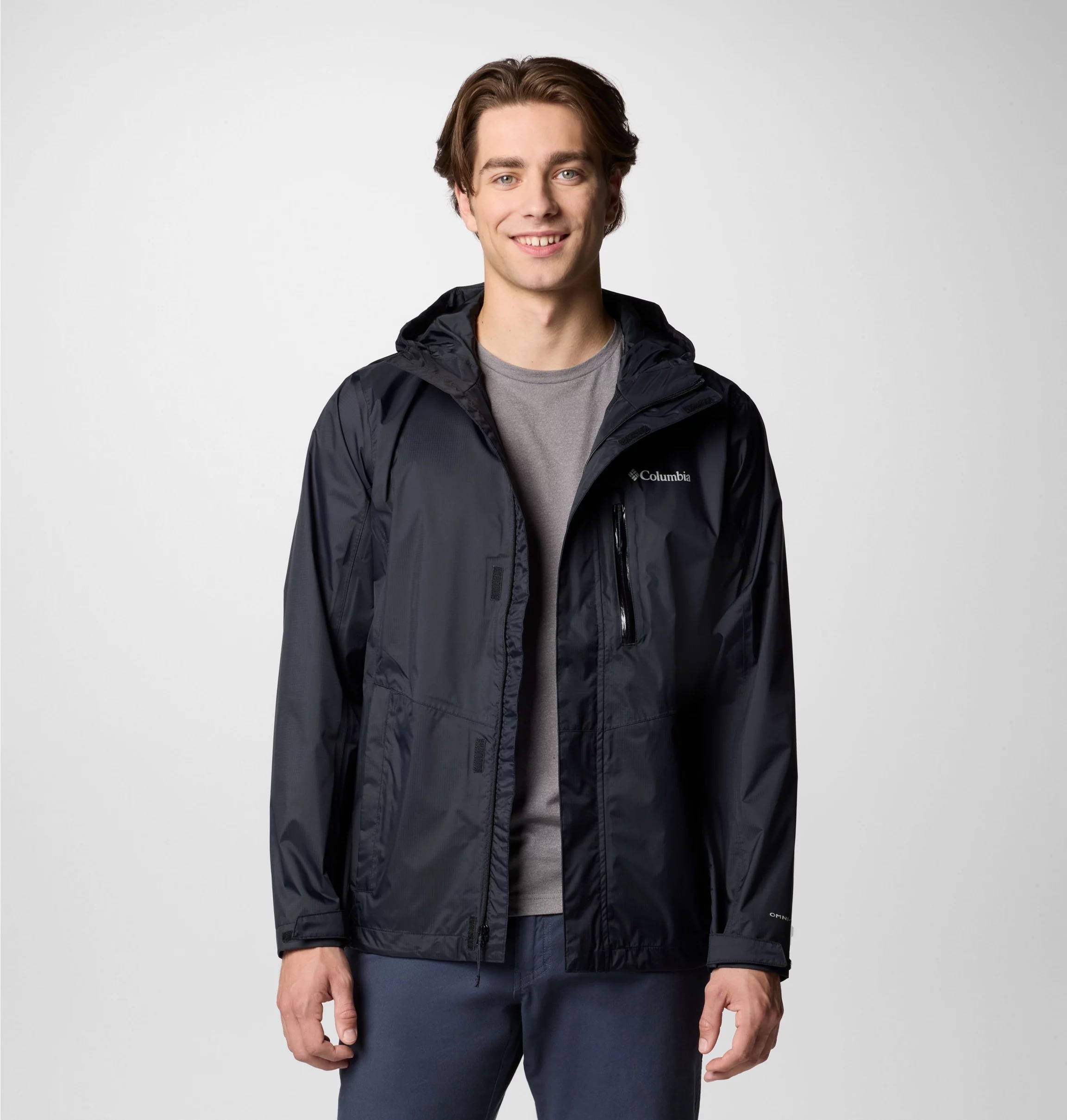Regenjacke COLUMBIA "POURING ADVENTURE III JACKET", Herren, Gr. L, schwarz, Obermaterial: 100% Polyamid. Futter: 100% Polyester, normal, Jacken Image