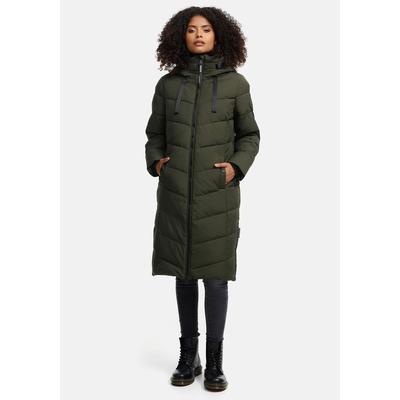 Winterjacke NAVAHOO "Schmatzibär", Damen, Gr. XS, grün (olive), Obermaterial: 100% Polyester; Innenmaterial: 100% Polyester; Futter: 100% Polyester, Jacken, mit weichem Teddyfell innen Image