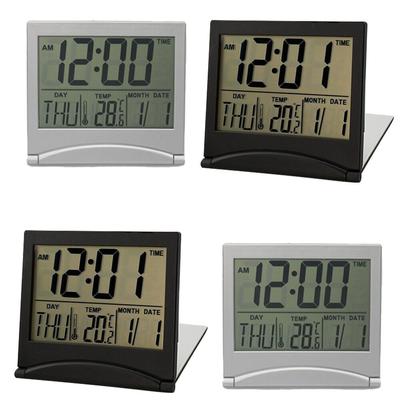 Foldable Digital Compact LCD Travel Alarm Clock