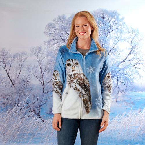 Fleece-Jacke ""Schneeeule