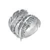 Elli Wickelring Feder Boho 925 Sterling Silber Schwarz Damen