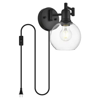 Elegant Lighting Caspian Plug-in Wall Sconce