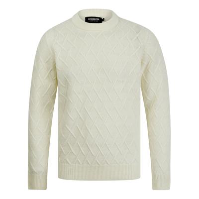 Jumpers Waddingham Wool Mix Cable Knit Crew Neck Jumper in Winter White - Kensington Eastside / L - Tokyo Laundry