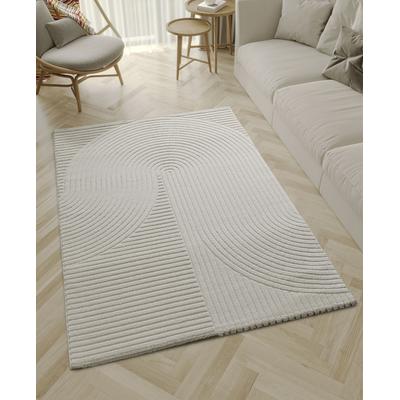 Teppich THE CARPET "Everest", beige (creme), B:140cm H:14mm L:200cm, Polypropylen, Teppiche, moderner Wohnzimmer Teppich hohe Flordichte Image