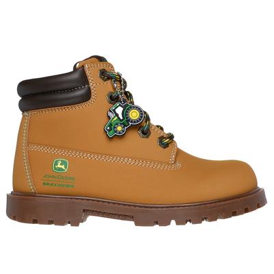 Skechers Boy's John Deere: Power Reach - Rugged-Dozer Boots | Size 13.0 | Wheat | Synthetic