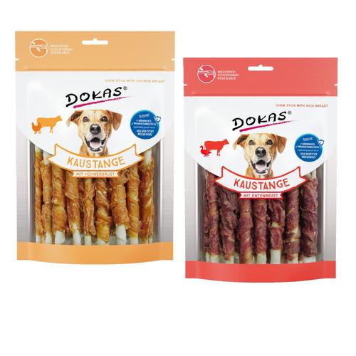 Kombi-Paket Dokas Kaustange 12 x 200 g - 6 x 200 g mit Hühnerbrust + 6 x 200 g mit Entenbrust