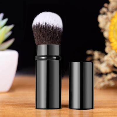 TEMU Retractable Kabuki Brushes Foundation Brush Powder Brush Blush Brush Extensible Makeup Brush Face Blender Brush Professional Mineral Blending Buffing Concealer Brush