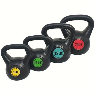 TEMU Wide Grip Kettlebell Exercise Fitness Weight Set, 4-pieces