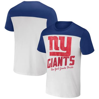 Cremefarbenes New York Giants Colorblock-T-Shirt für Herren aus der NFL x Darius Rucker-Kollektion von Fanatics Image