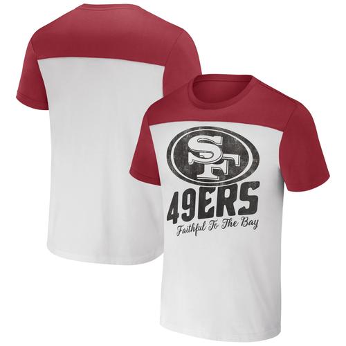 Cremefarbenes San Francisco 49ers-T-Shirt im Colorblock-Design für Herren aus der NFL x Darius Rucker-Kollektion von Fanatics