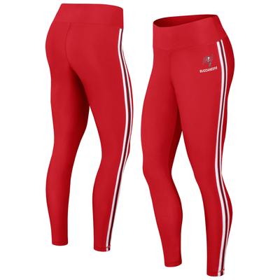 Damen WEAR von Erin Andrews – Rote Leggings mit Farbblockdesign der Tampa Bay Buccaneers Image