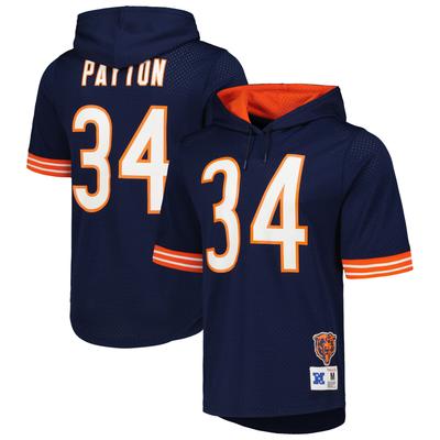 Mitchell & Ness Walter Payton Navy Chicago Bears Retired Player Name & Number Mesh Hoodie T-Shirt für Herren Image