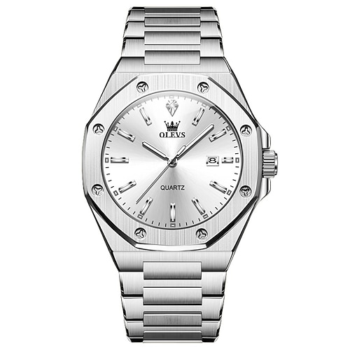 OLEVS Herren Multifunktionale Chronograph Armbanduhr Wasserdicht Leuchtend Quarz Automatik Uhr 3613 Image