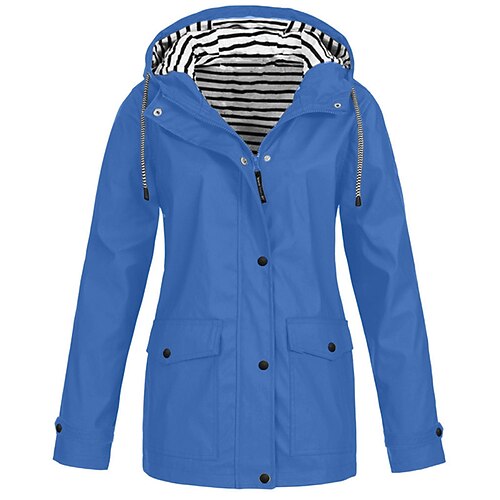 Damen Wanderjacke Winter Herbst Draussen Wasserdicht Winddicht Multi-Pocket Frontreißverschluss 3-in-1-Jacke Leichte Jacke Vollreißverschluss Camping / Wandern / Höhlenforschung Reisen Dunkel Braun Image