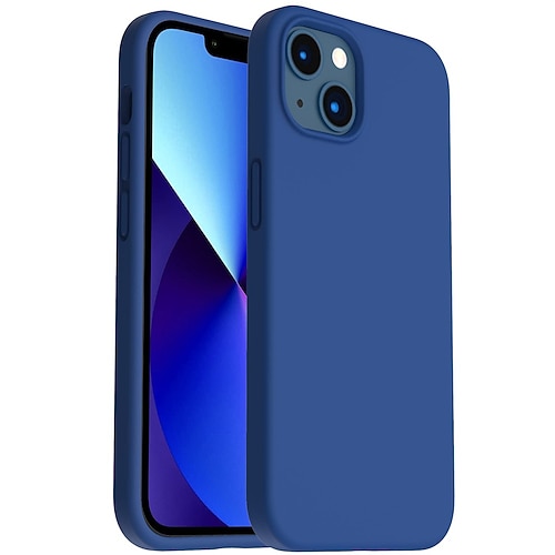 Handy Hülle Handyhüllen Für iPhone 16 15 14 Pro Max Plus 13 12 11 Pro Max Mini Flüssige Silikonhülle Stoßfest Einfarbig Silikon Image