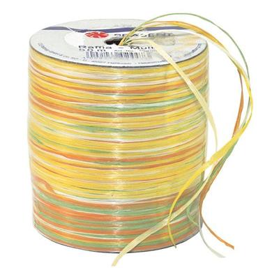 PRÄSENT Bastband »Raffia-Multicolour« Frühlingsfarben, 0.3 cm