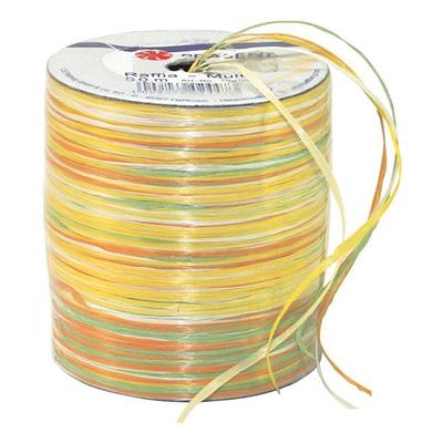 Bastband »Raffia-Multicolour« Frühlingsfarben, PRÄSENT, 0.3 cm