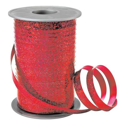 PRÄSENT Metallic Ringelband »Holly« 200m rot, 1 cm
