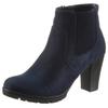 Stiefelette ANISTON SHOES, Damen, Gr. 36, blau (navy), Textil, Veloursleder, elegant, Schuhe, Ankleboots mit seitlichem Stretcheinsatz - NEUE KOLLEKTION