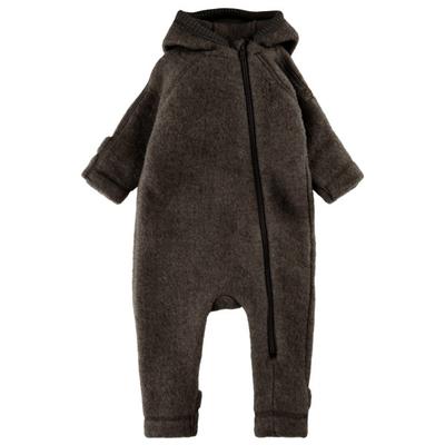 Mikk-Line - Wool Baby Suit with Ears - Overall Gr 80 schwarz