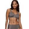 Minimizer-BH TRIUMPH "Essential Minimizer T W X", Damen, Gr. 90, Cup D, grau (pigeon grau), Microtouch, Obermaterial: 70% Polyamid, 30% Elasthan, unifarben, leicht glänzend, Jacquardmuster, casual, BHs, verkleinert die Brust optisch um eine Cup-Größe