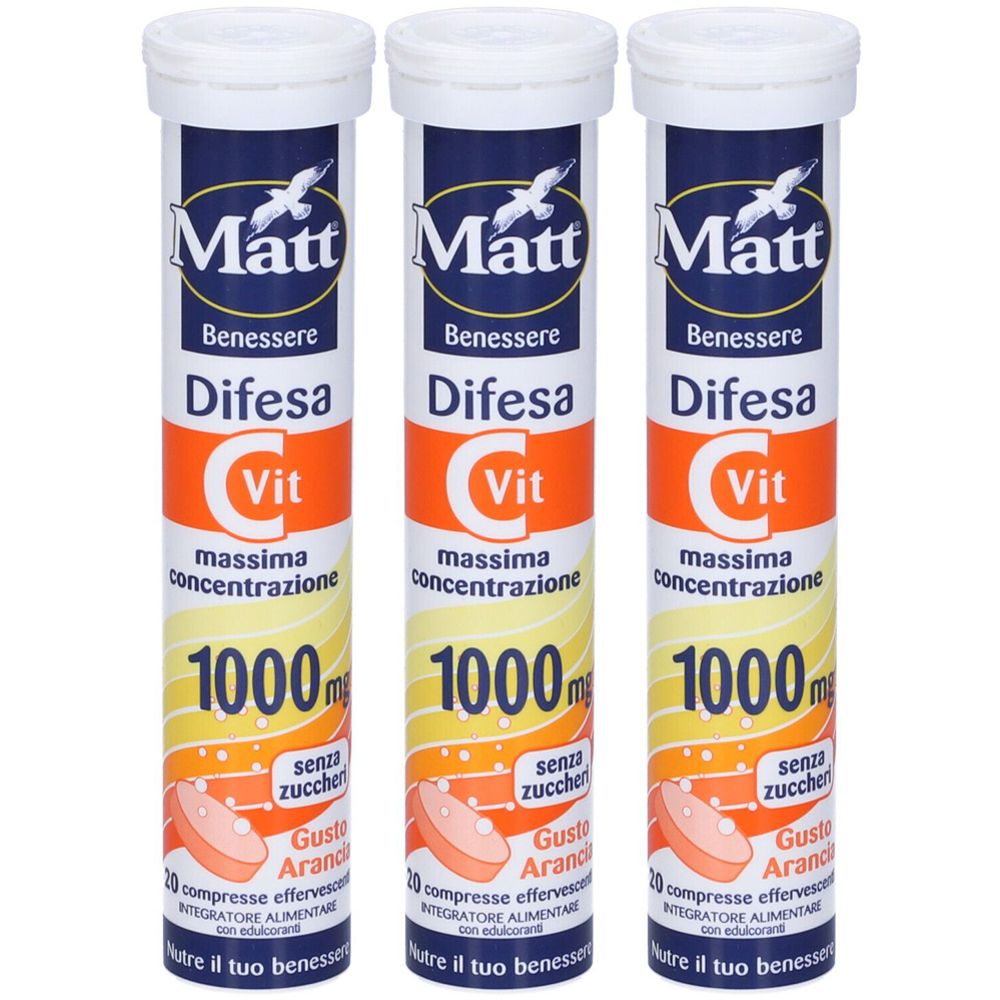 Matt® Difesa Vitamina C Set da 3 3x90 g Compresse effervescenti