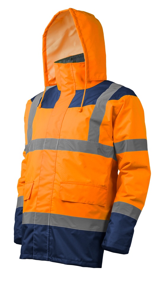 Parka matelassée Keta à haute visibilité orange/marine T 3XL COVERGUARD 7KETOXXXL