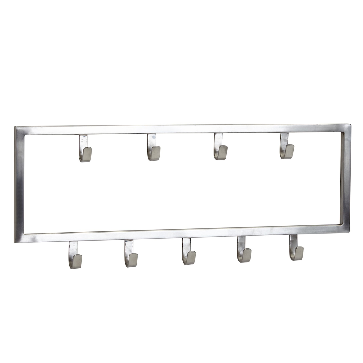 Wandgarderobe FineBuy Garderobe Metall Stahl Silber Flur Hakenleiste Paneel Image