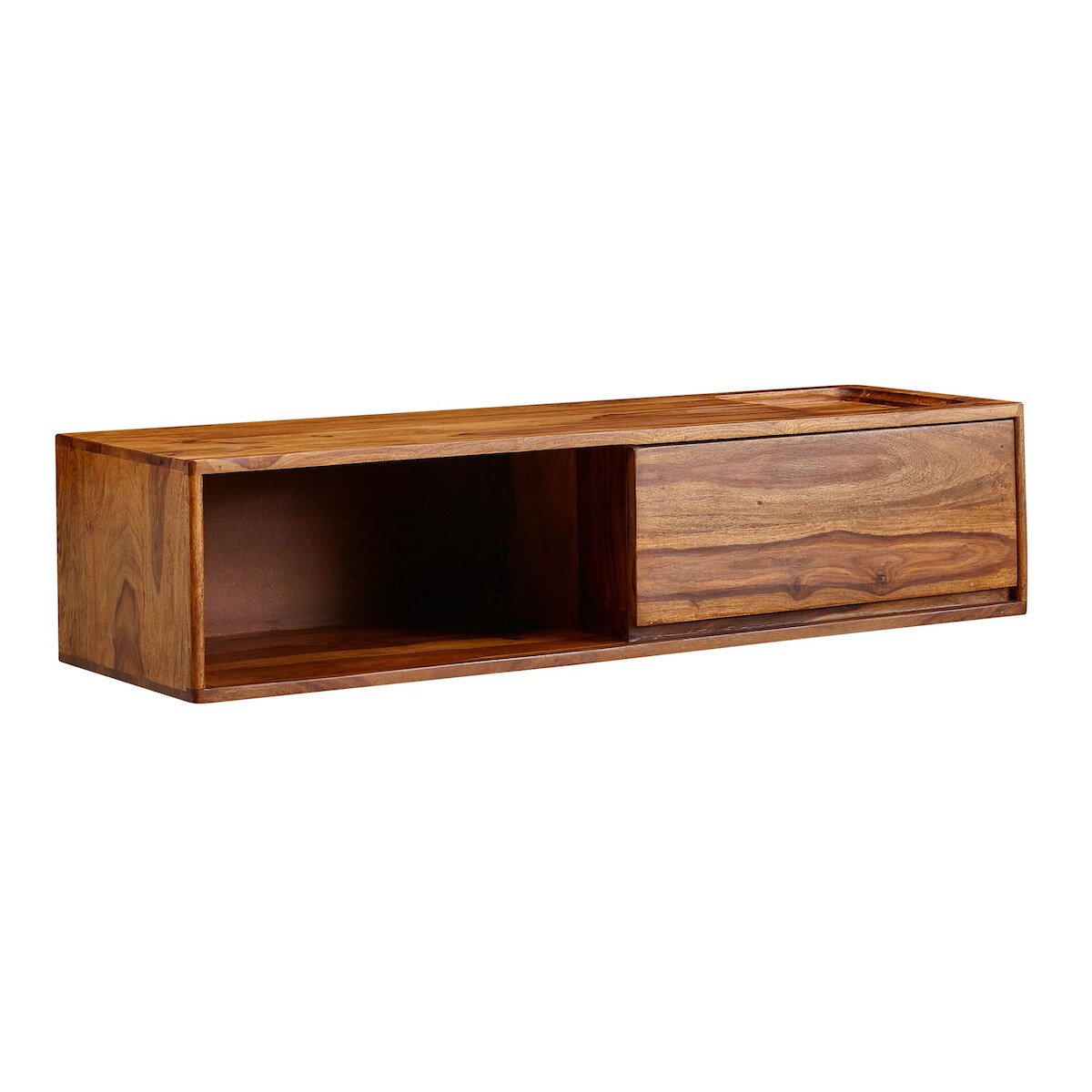 TV Schrank FineBuy Lowboard Hängend 108x25x34 cm Holz Massiv Fernsehkommode Image
