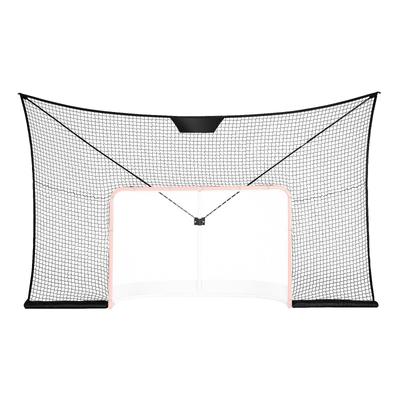 Hockey Goal with Backstop and Targets Street Steel Hockey Net White/Red