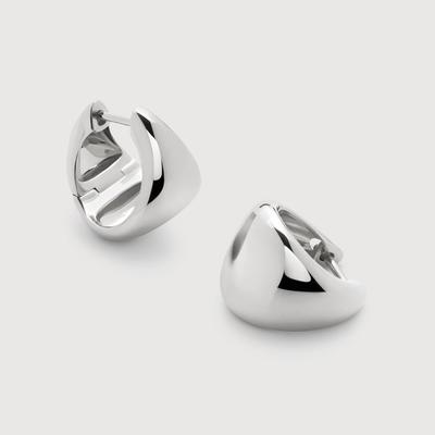 Sterling Silver Tapered Small Hoop Earrings